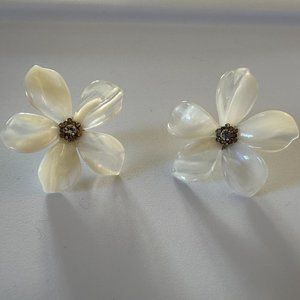 Lucite Flower Earrings